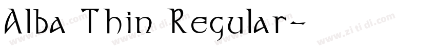 Alba Thin Regular字体转换